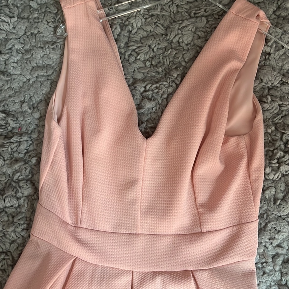 Light pink v neck dress size L - Picture 2 of 5